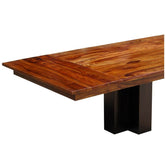 Boston Indian Solid Wood Extendable Dining Table Honey Brown